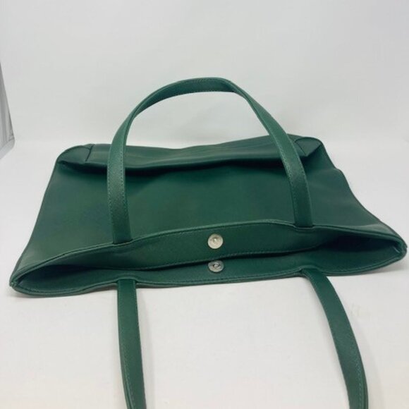 Vegan Leather Green Tote - Picture 2 of 4